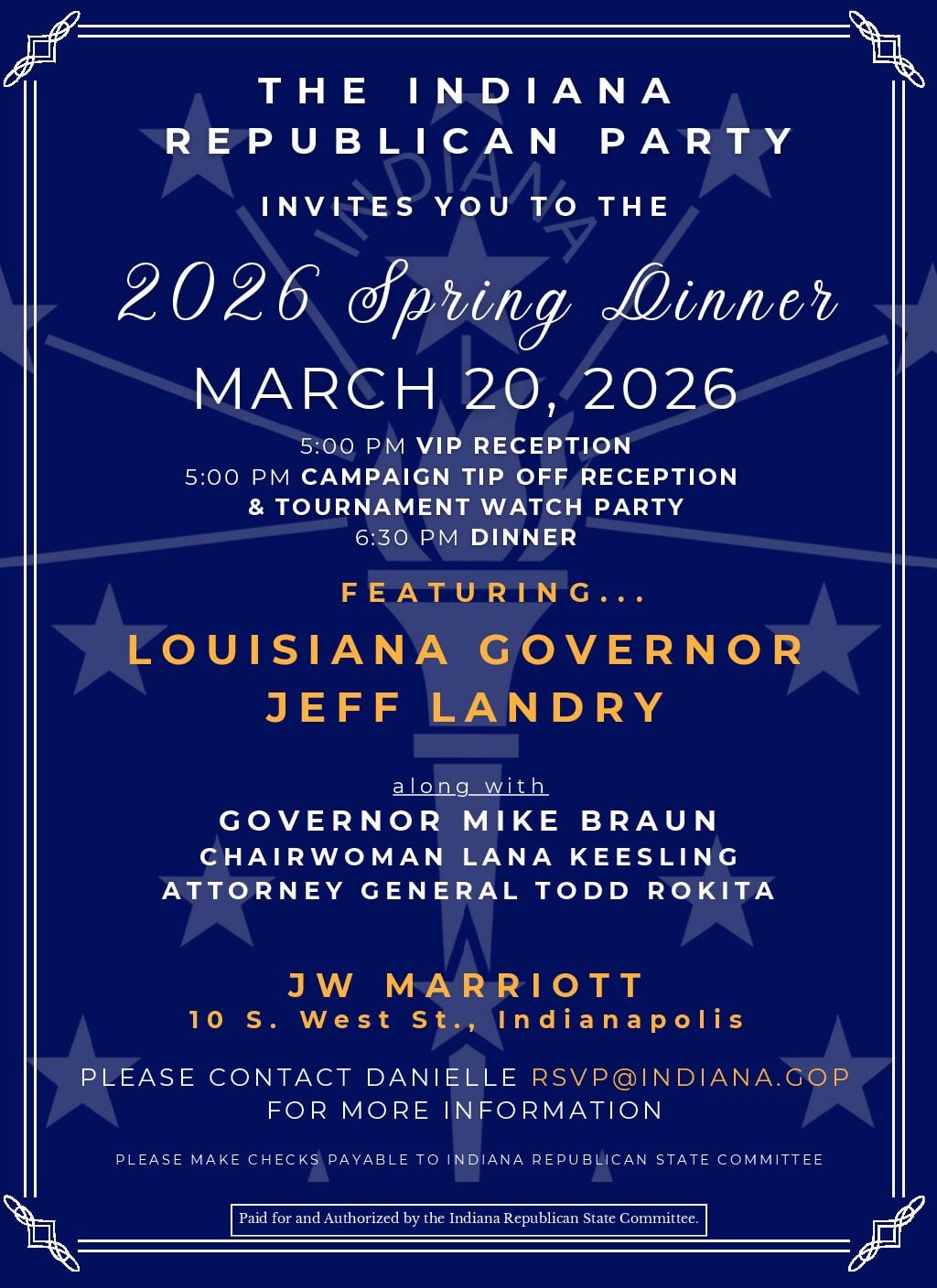 Republican Party Spring Indiana Republican Party 2026 Spring Dinner - The Indiana Republican Party